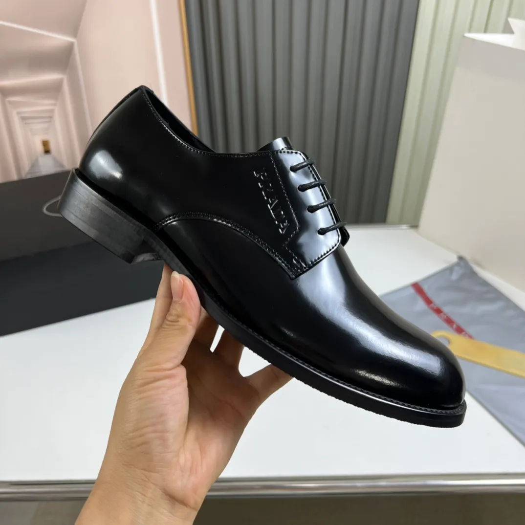 Men's shoes 💰520💰 Prada.PRADA men's business casual leather shoes, 1:1 shipment ⬆️Luxury and noble 👞All imported original brand leather, just to create a more comfortable wearing experience, upper: original open edge beaded cowhide ➕Imported full cow lining, original outsole ✔️36-45 (45 non-returnable)